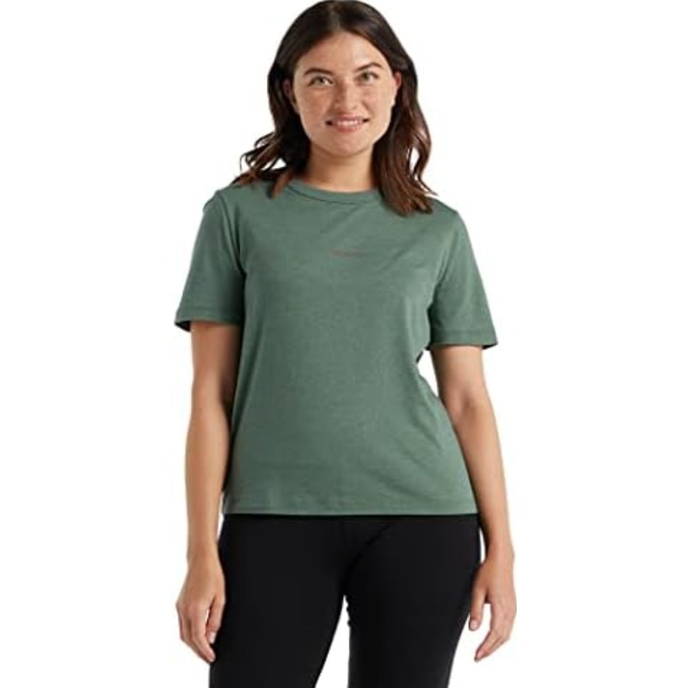 Icebreaker T-Shirt Women XL Green Merino Wool Gorpcor Hiking Active Base Layer